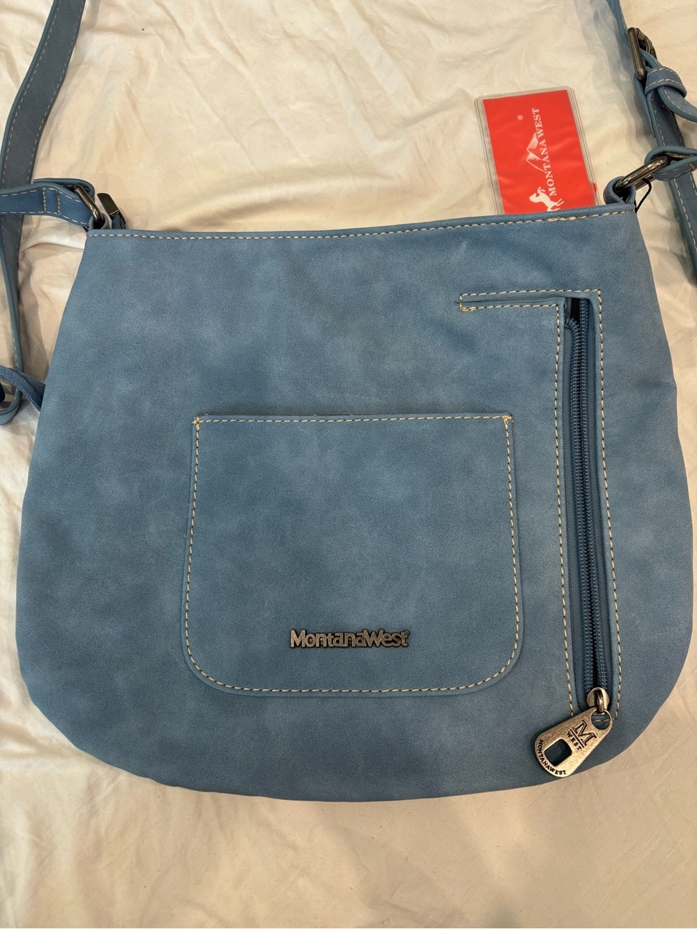 NWT Montana West Blue Fringe Crossbody Bag - Picture 7 of 9